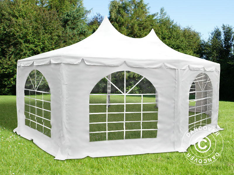Åttakantigt Partytält Elegance PRO 6,8x5m, PVC
