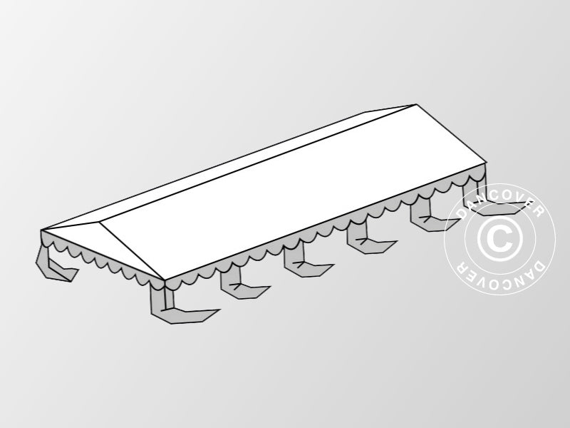 Takduk för Partytält Original 5x10m PVC, Vit/Grå