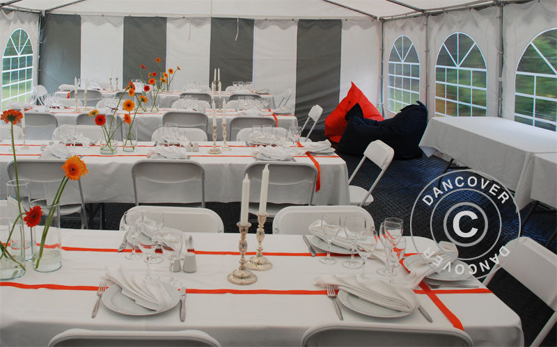 Partytält Exclusive 6x12m PVC 900, Grå/Vit