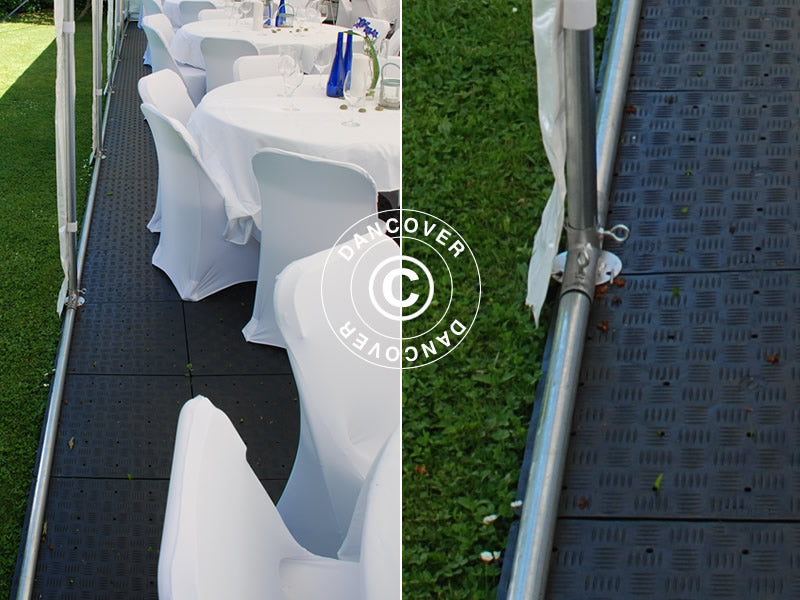 Partytält Exclusive 6x12m PVC 900, Grå/Vit