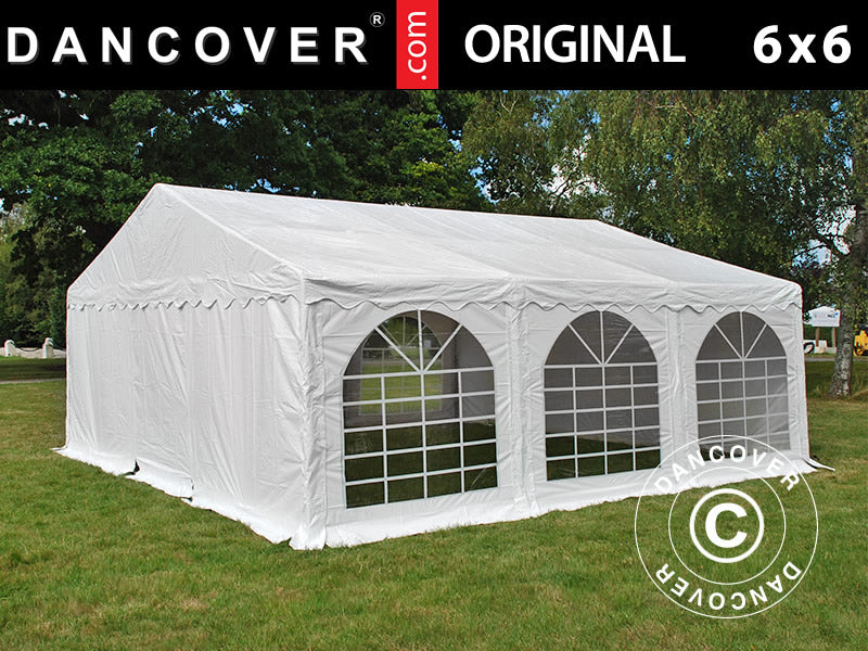 Partytält Original 6x6m PVC 900, Vit