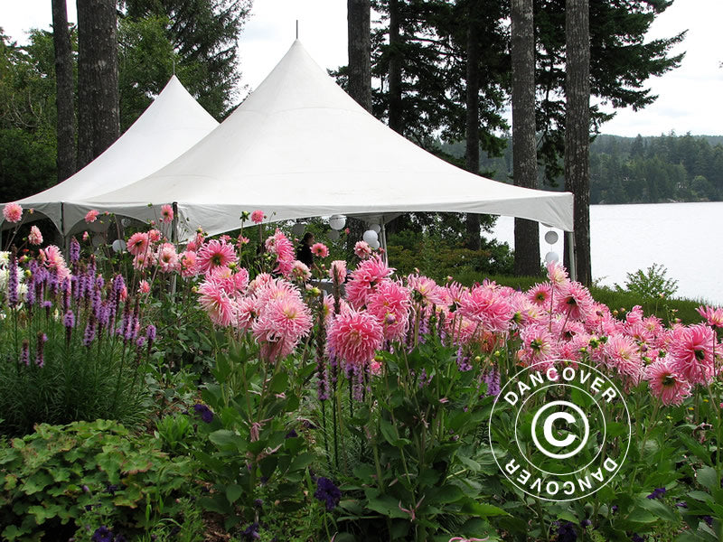 Pagoda Partytält PartyZone 4x4m, PVC, Vit