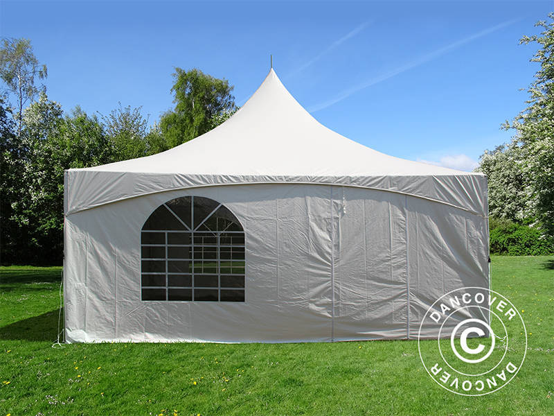Pagoda Partytält PartyZone 5x5m, PVC, Vit
