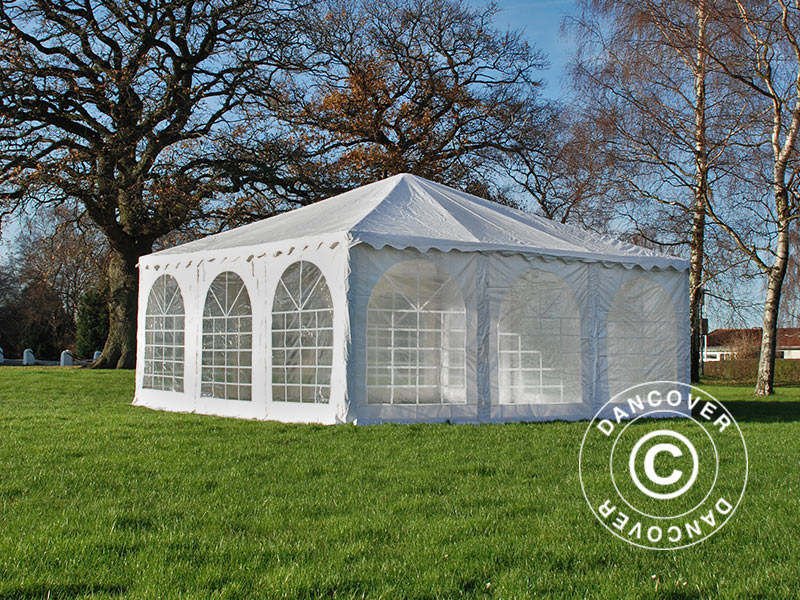 Pagoda tält Exclusive 6x6m PVC, Vit