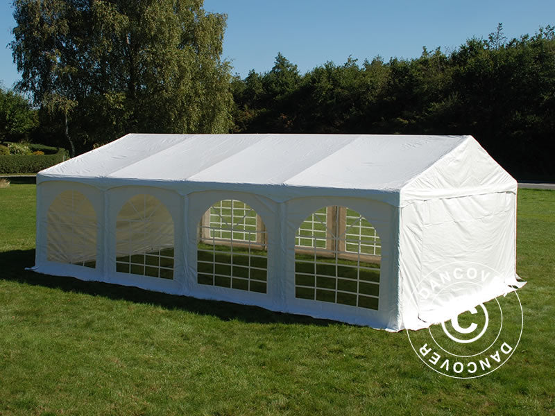 Partytält Original 4x8m PVC 900, "Arched", Vit