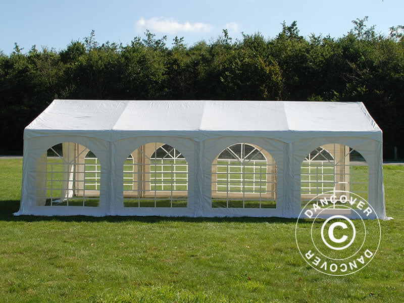 Partytält Original 4x8m PVC 900, "Arched", Vit