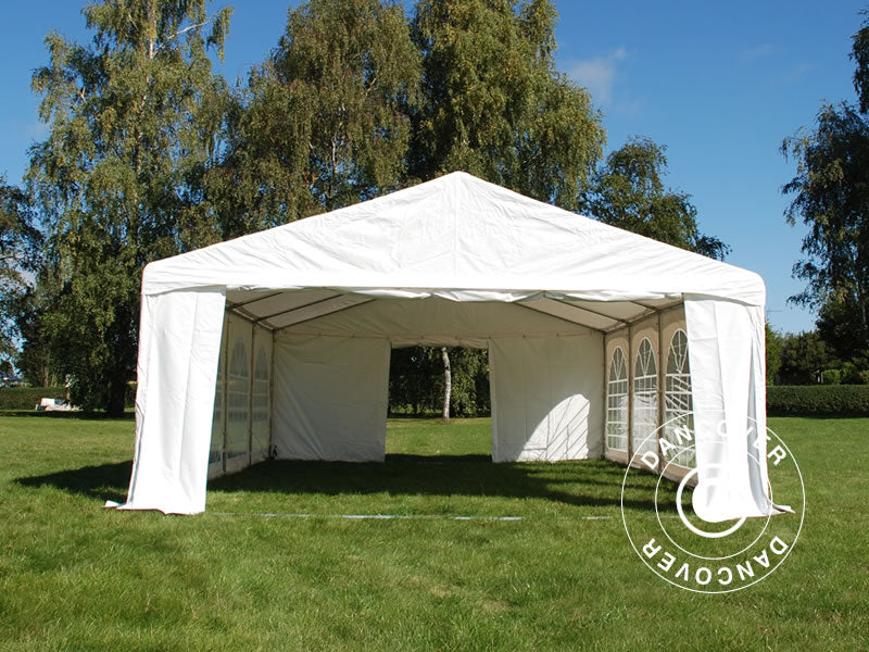 Partytält Original 4x8m PVC 900, "Arched", Vit