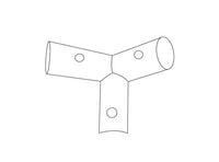 3-vägs montering, Ø42mm, 110°