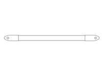 Gaveltub diagonal, Ø25mm, 1158mm