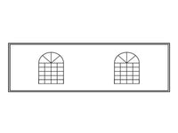 Sidovägg med fönster för PartyZone Pagoda, 5m, vit