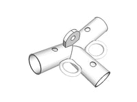 3-vägs montering,Ø42+Ø54mm, 140°