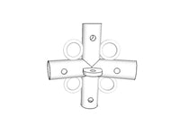 4-vägs montering, Ø42+Ø54mm,140°