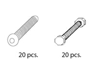 Väska med Bultar och låsmuttrar