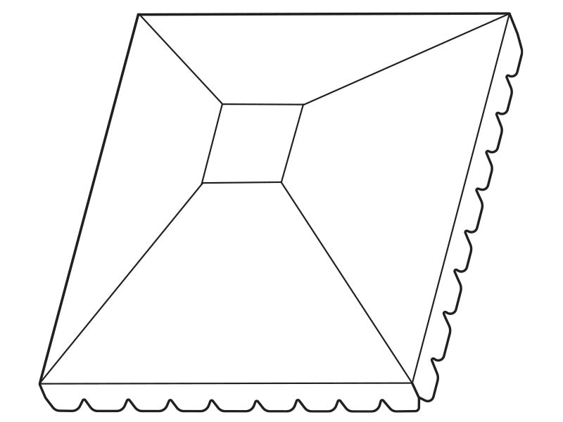 Tak för Paviljong Osiris 3x3m, Mörkbeige