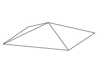 Vindtak för Paviljong Osiris 3x3m/3,5x3,5m, Grå