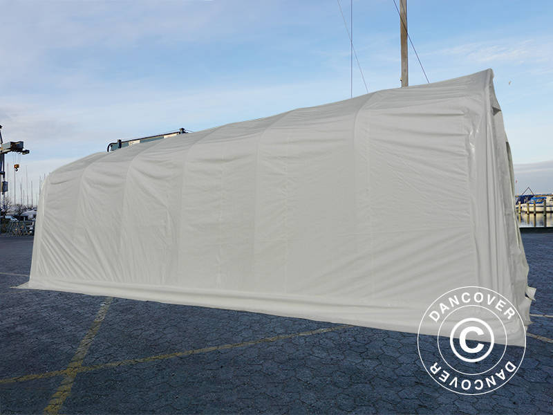 Tälthall Oceancover 5,5x15x4,1x5,3m, PE, Vit
