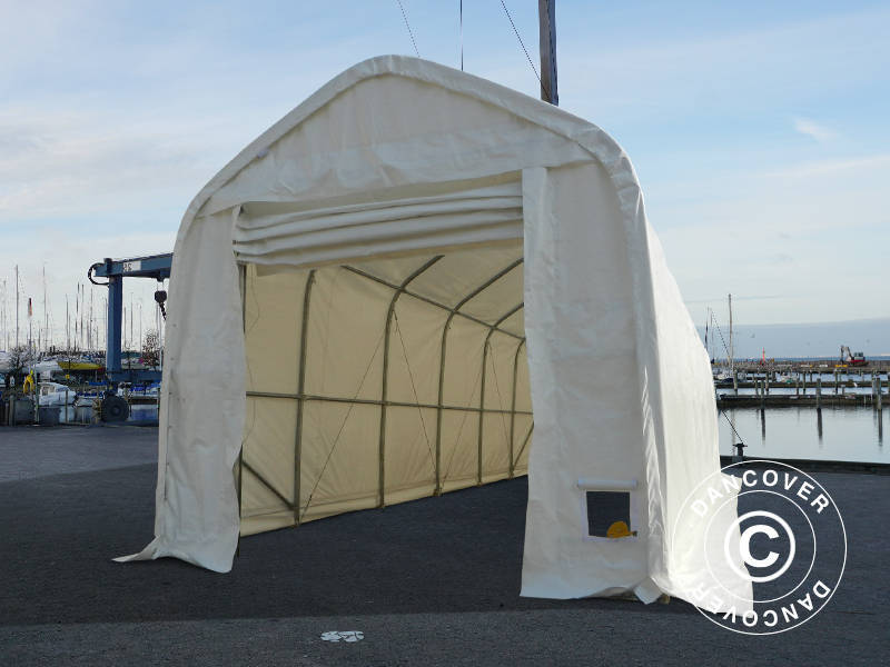 Tälthall Oceancover 5,5x15x4,1x5,3m, PE, Vit