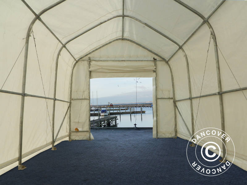 Tälthall Oceancover 5,5x15x4,1x5,3m, PE, Vit