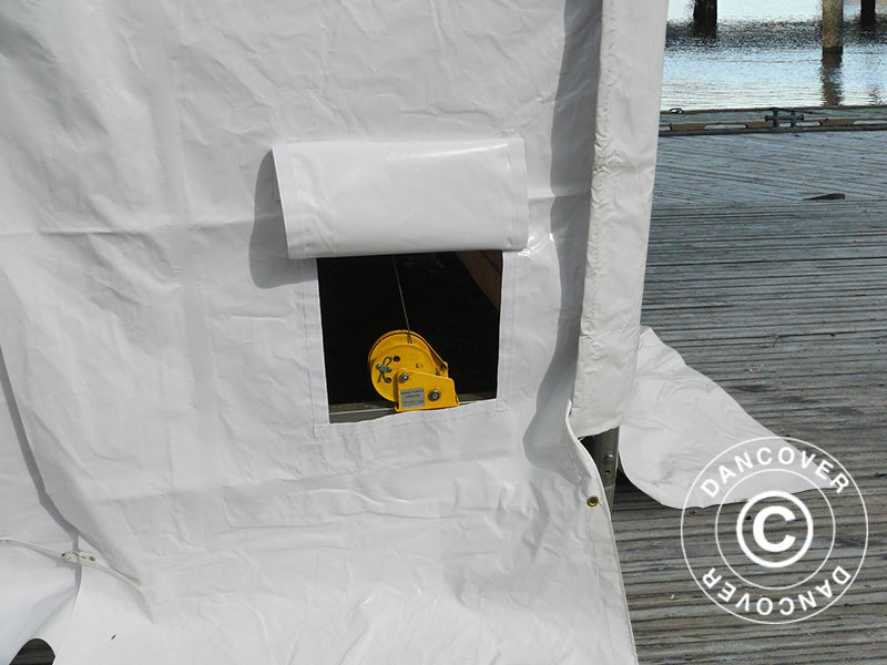 Tälthall Oceancover 5,5x20x4,1x5,3m, PVC, Vit