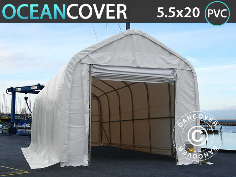 5,5x20x4,1x5,3m Frame+Cover Whi 600gM2 Storage QJ