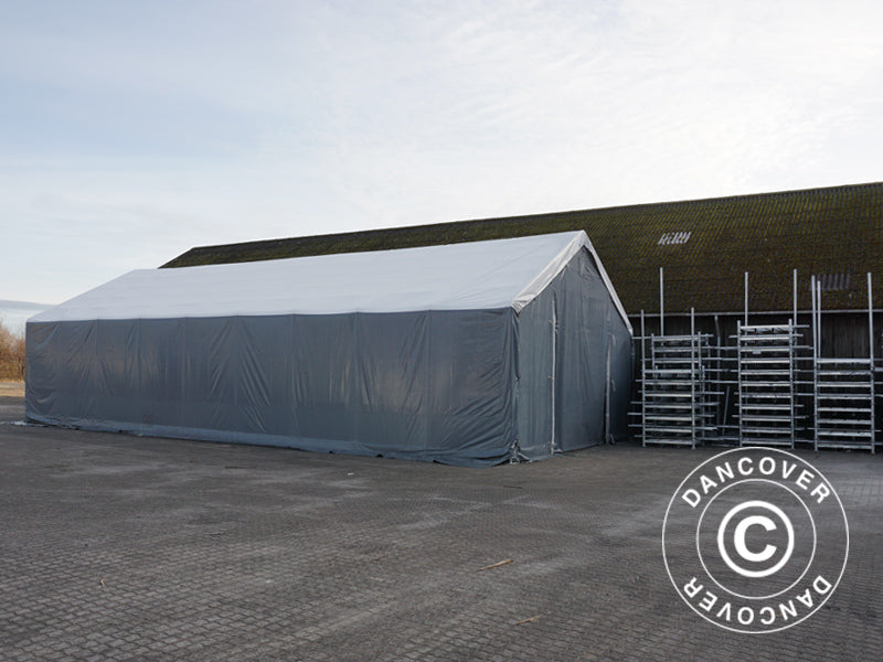 Tälthall Titanium 8x18x3x5m, Vit/Grå