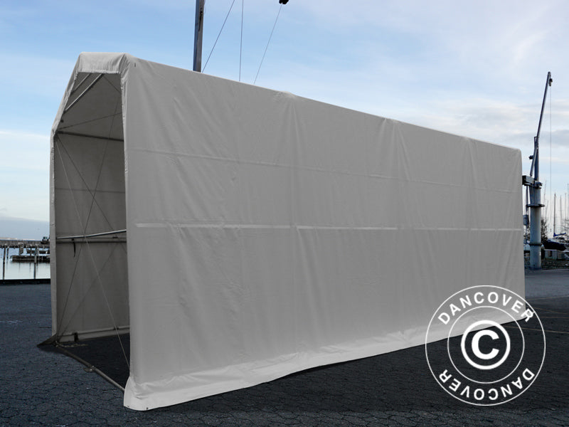 Lagertält PRO XL 3,5x8x3,3x3,94m, PVC, Vit