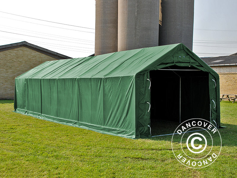 5x10 m StoragePro w/Gablekit 500g PVC SH Green