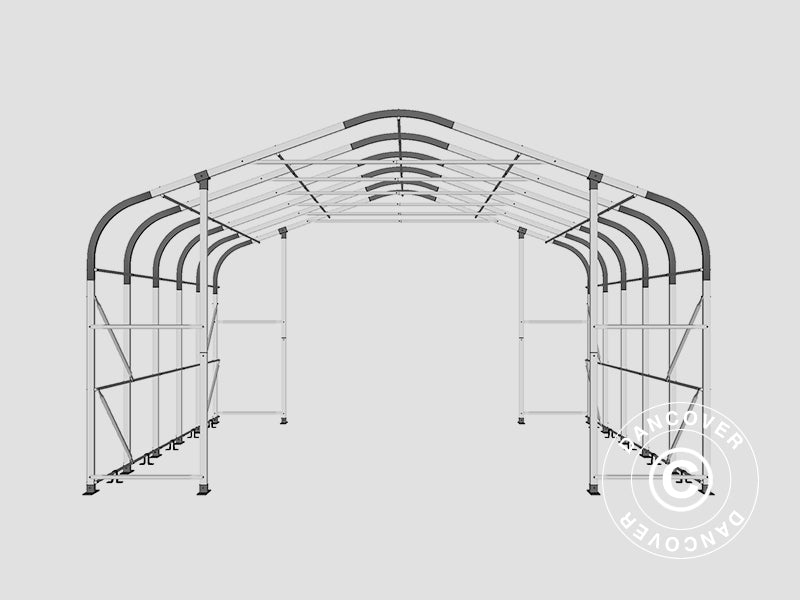 6x6m StoragePro w/Gablekit 600g PVC SH Green