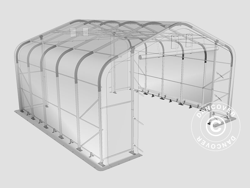 6x6m StoragePro w/Gablekit 600g PVC SH Green
