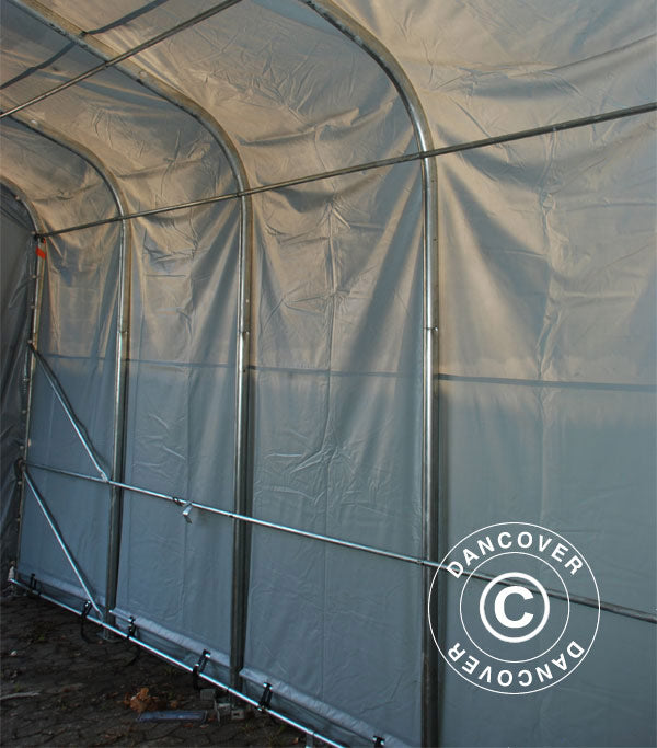 6x6m StoragePro w/Gablekit 600g PVC SH Grey