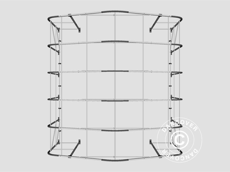 6x6m StoragePro w/Gablekit 600g PVC SH Grey