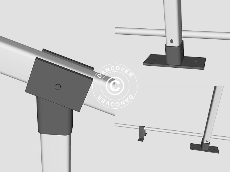 6x6m StoragePro w/Gablekit 600g PVC SH Grey