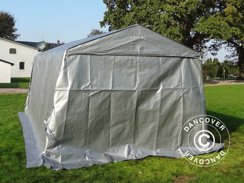 Garagetält Basic 3,3x4,8x2,4m PE, Grå