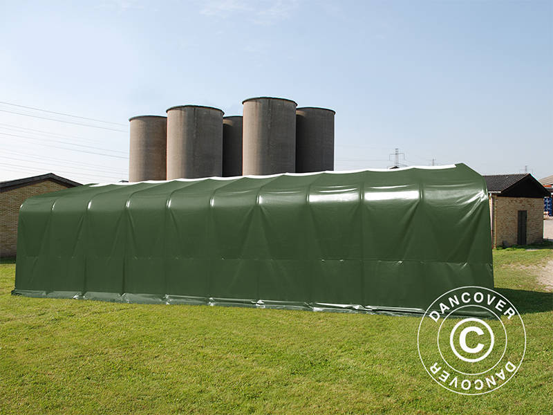 6x12m StoragePro w/Gablekit 600gPVC Green SkyPanel