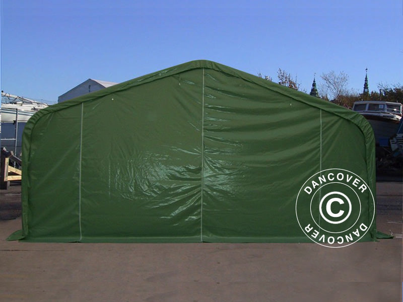 6x12m StoragePro w/Gablekit 600gPVC Green SkyPanel
