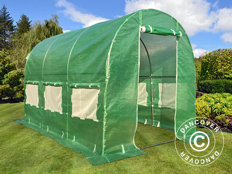 2x3x2m Greenhouse Tunnel Transp. PE Green