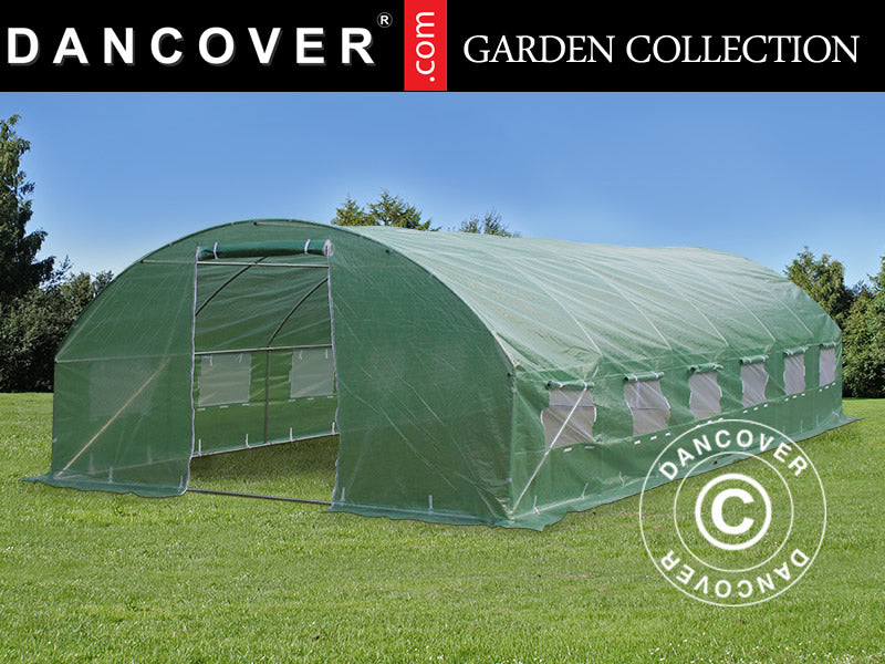 4x8x2m Greenhouse Tunnel Transp. PE Green