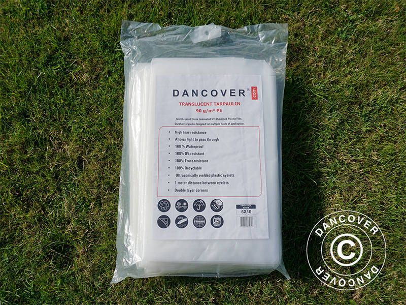 Presenning 5x8 m, PE 90 g/m², Genomlysande