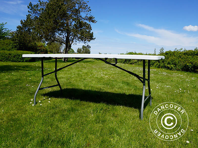 Hopfällbart bord 180x74x74cm, Ljusgrå (1 st.)