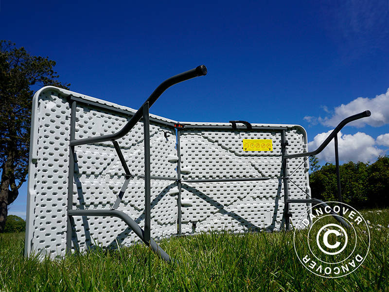 Hopfällbart bord 180x74x74cm, Ljusgrå (1 st.)