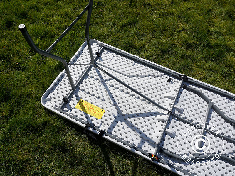 Hopfällbart bord 180x74x74cm, Ljusgrå (1 st.)