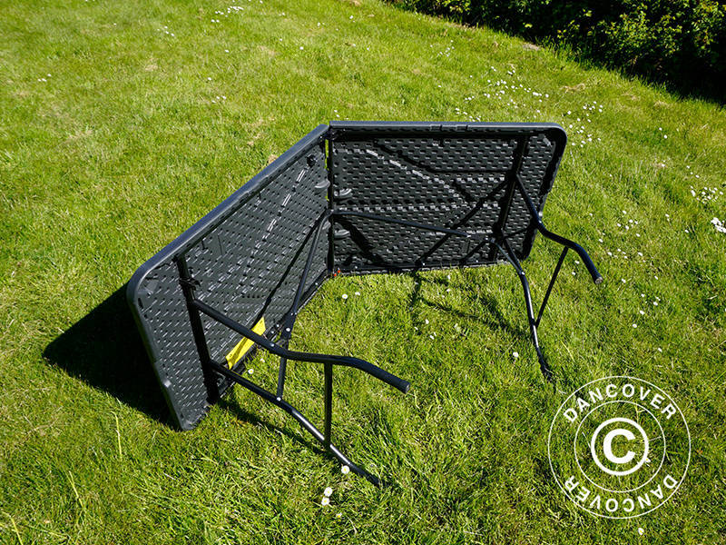 Hopfällbart bord 180x74x74cm, Svart (1 st.)