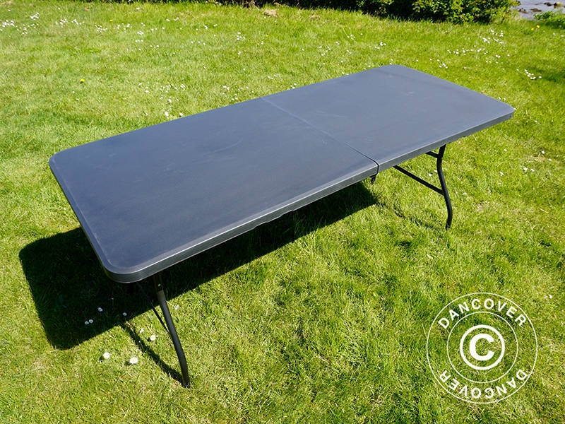 Hopfällbart bord 180x74x74cm, Svart (1 st.)