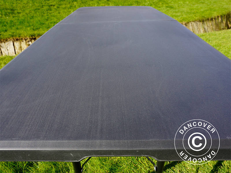 Hopfällbart bord 180x74x74cm, Svart (1 st.)