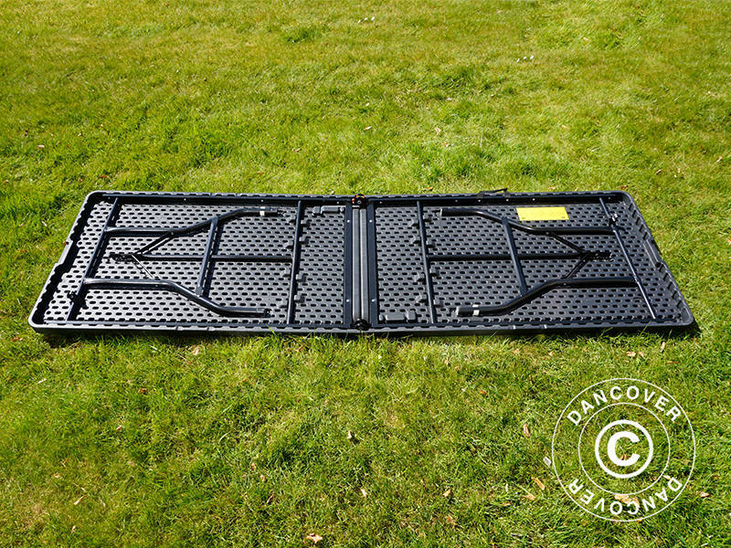 Hopfällbart bord 240x76x74cm, Svart (1 st.)