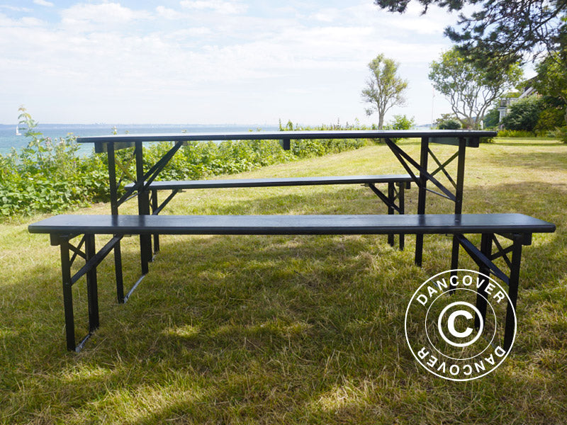 Bord och bänkset PRO 200x60x78cm, Svart