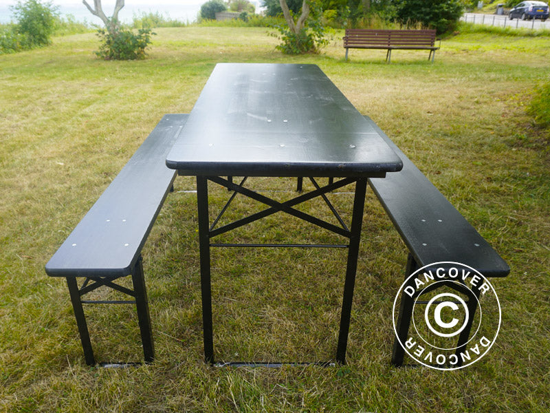 Bord och bänkset PRO 200x60x78cm, Svart