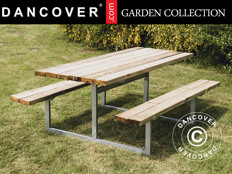 Picknickbord, 1,4x1,75x0,75m, Trä