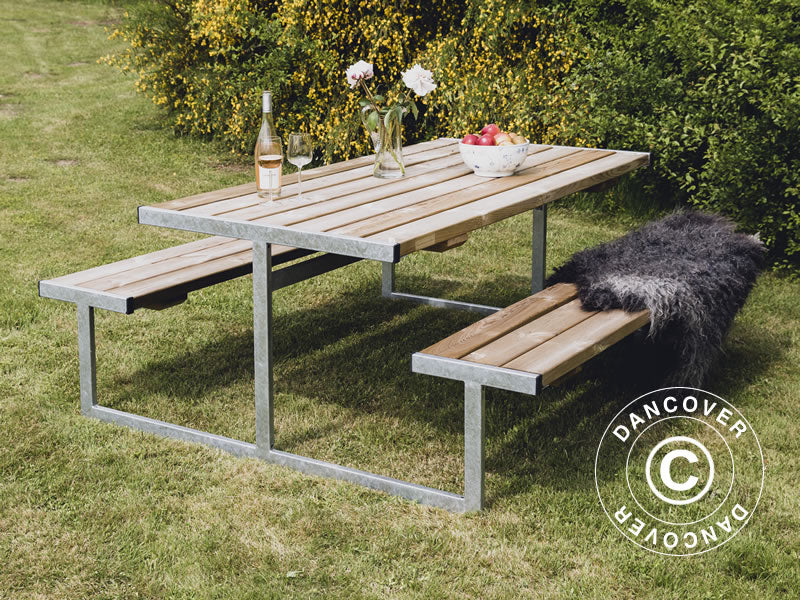 Picknickbord, 1,85x1,8x0,75m, Trä