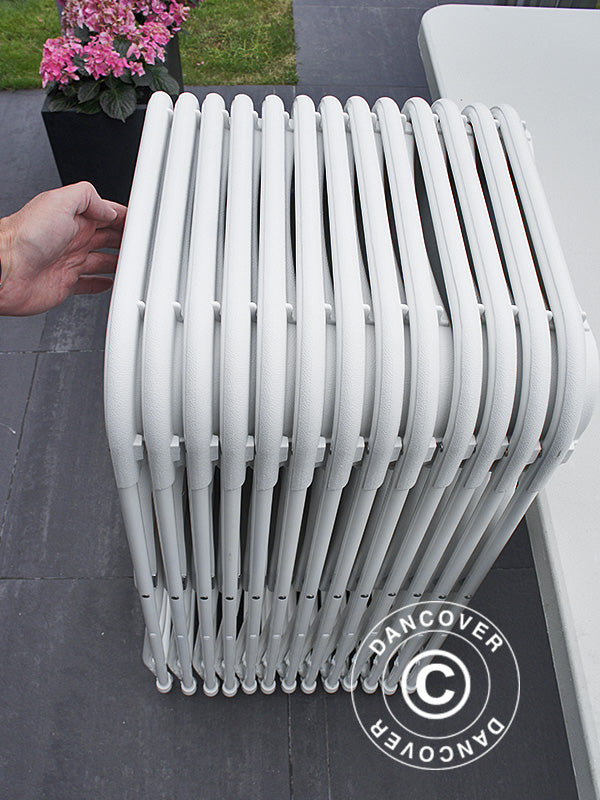 Klappstol 44x44x80cm, Vit, 8 st.